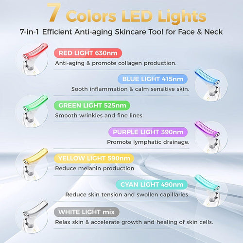 7-LED Color Vibrating Neck & Face Massager